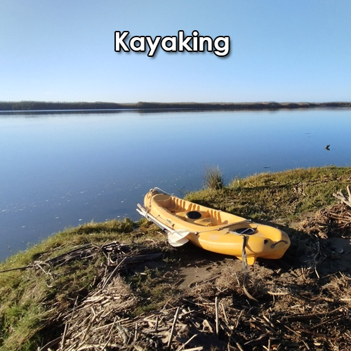 Kayaking in Oranjemund, Namibia.