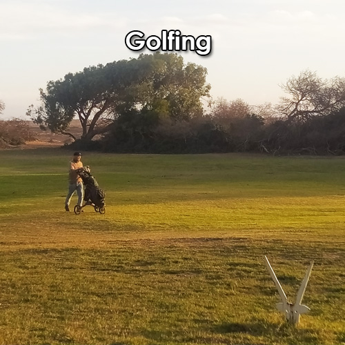 Golfing in Oranjemund, Namibia.